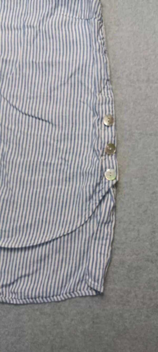 J Jill Love Linen sleeveless Button Up Tunic Womens Size S Blue White Stripes - Picture 5 of 10